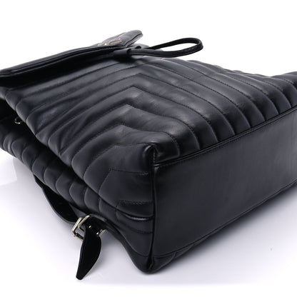 Saint Laurent Calfskin Y Quilted Monogram Medium Loulou Backpack  Black 8 of 8