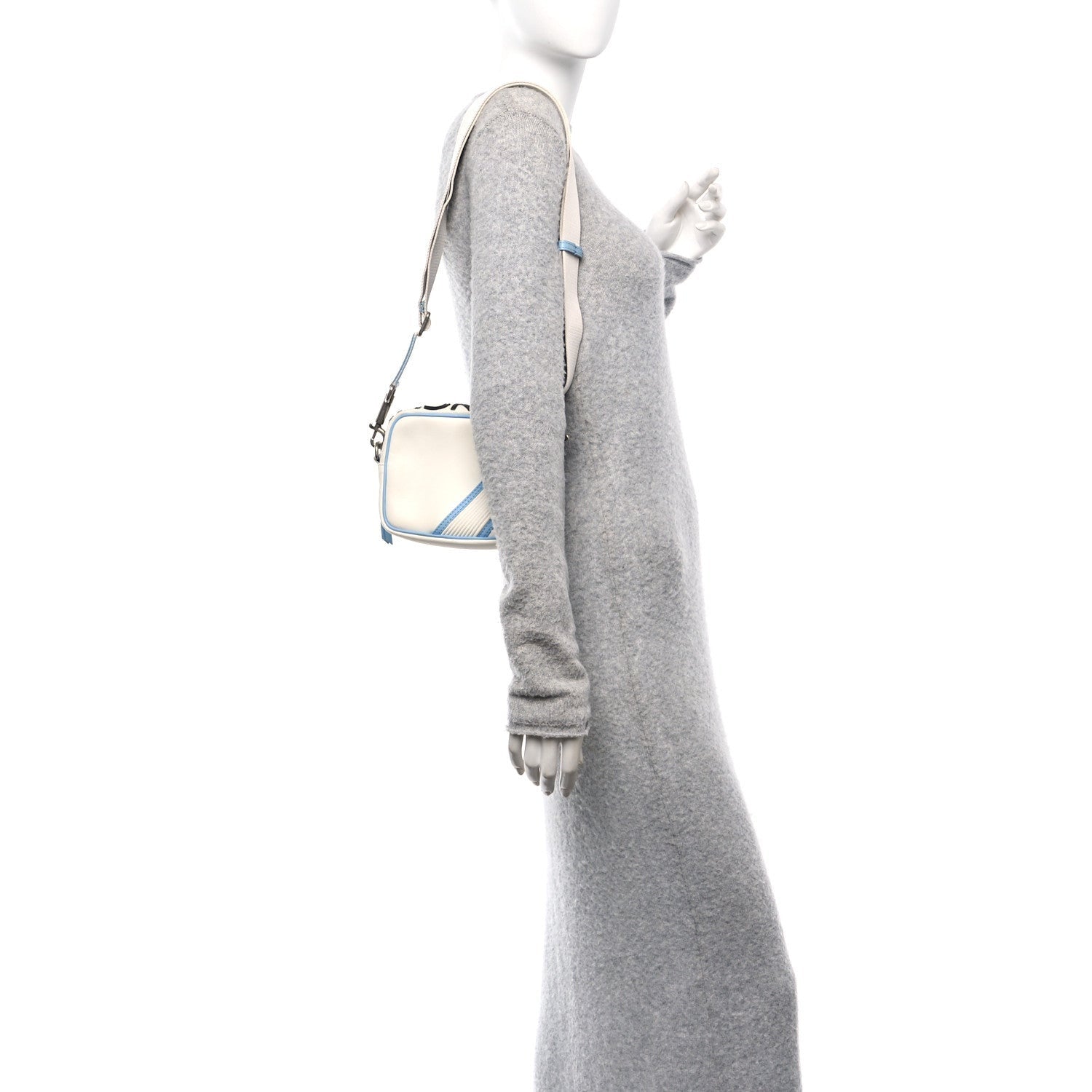 Givenchy Calfskin MC3 Crossbody Bag White Blue Black 2 of 7