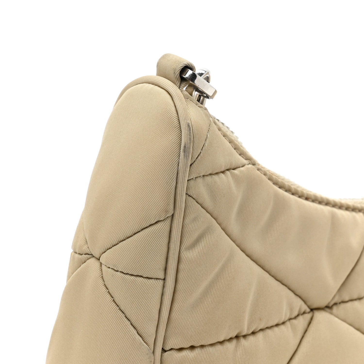 Prada Re-Nylon Triangle Quilted Padded Patchwork System Shoulder Bag Deserto 14 of 15