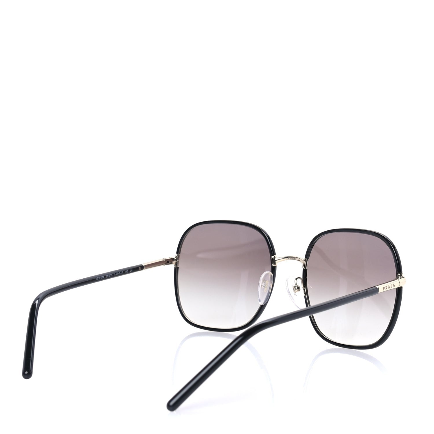 Prada Acetate Round Sunglasses SPR67X  Black 4 of 7