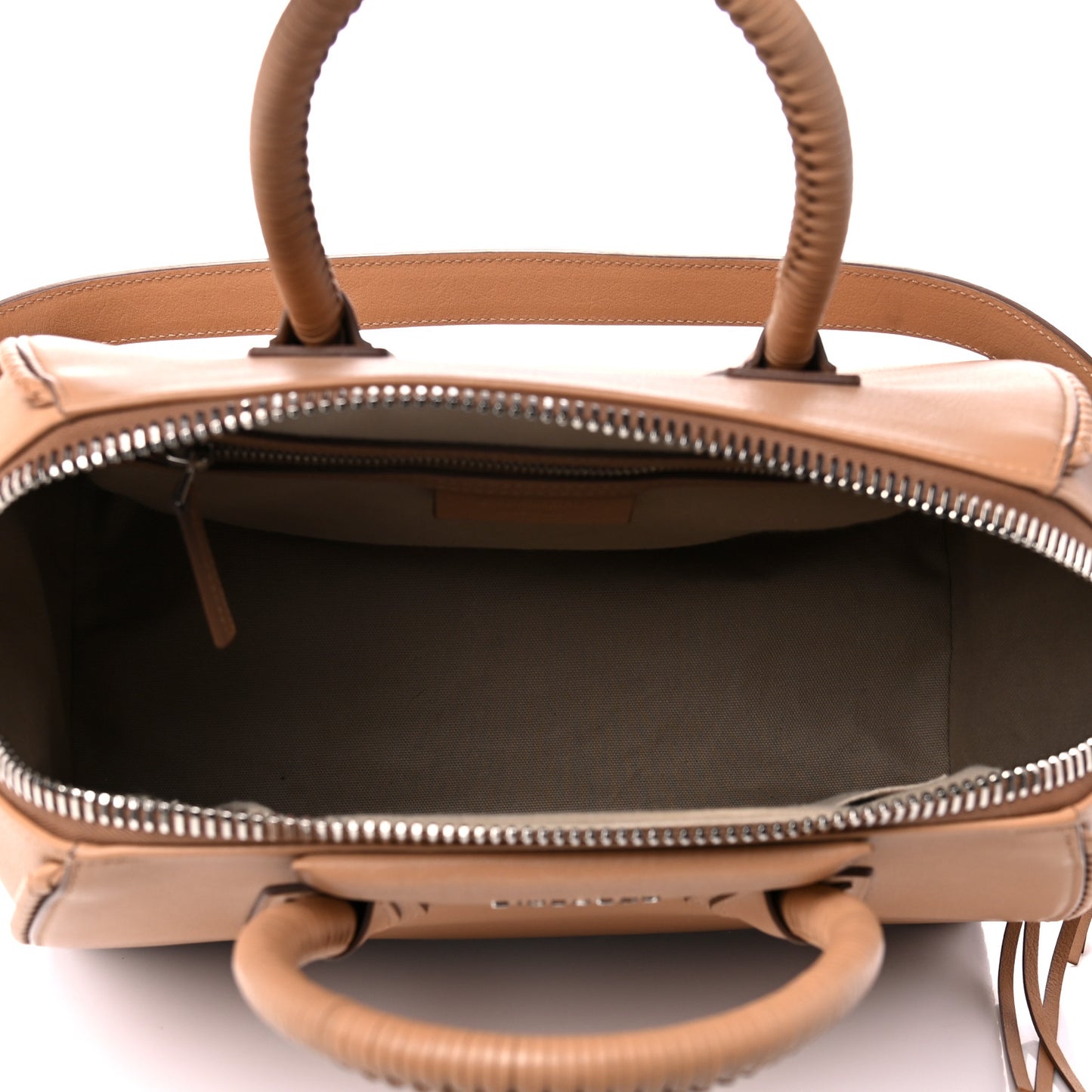 Sugar Goatskin Braided Medium Antigona Medium Beige