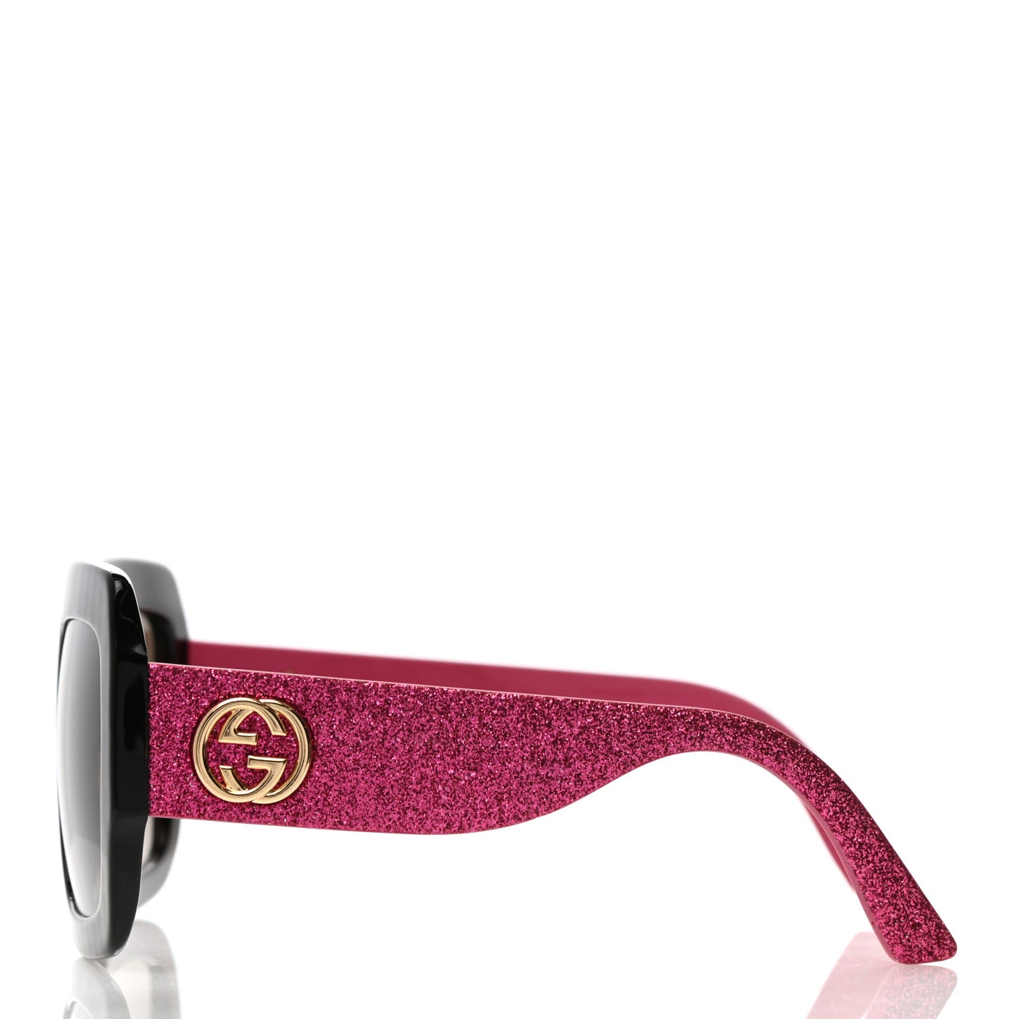 Square Frame GG0102S Sunglasses Glitter Pink Multi