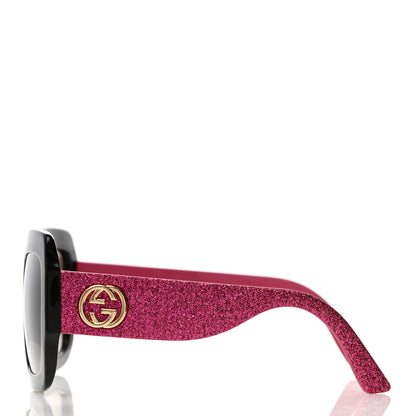 Gucci Square Frame GG0102S Sunglasses Glitter Pink Multi 3 of 7