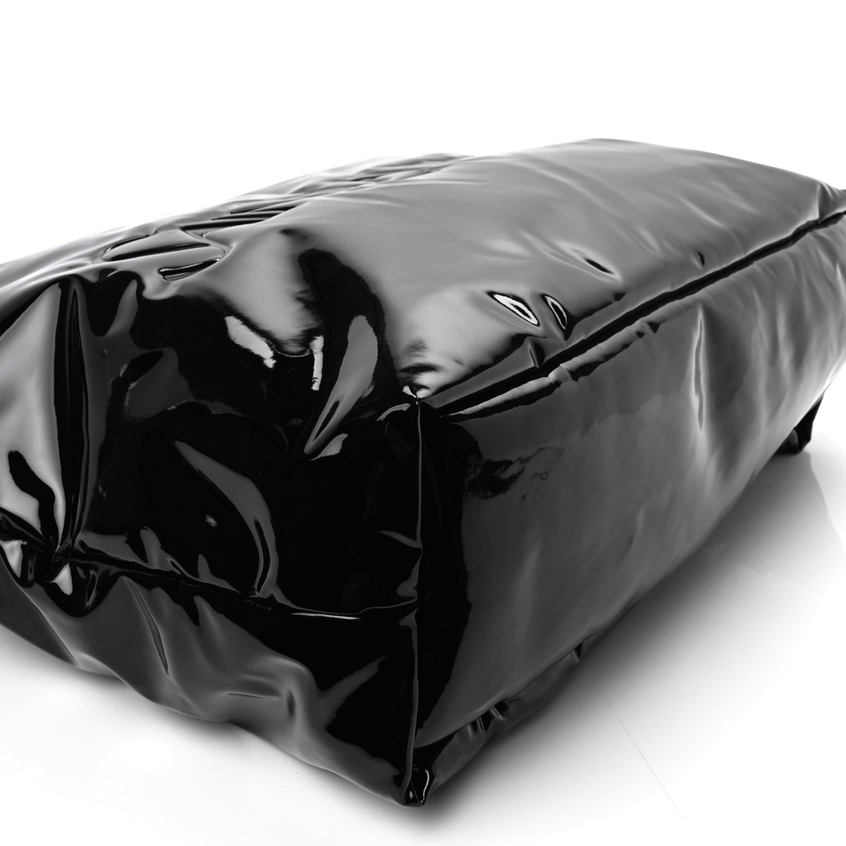 Saint Laurent Patent Wide Puffer Maxi Tote Black 14 of 16