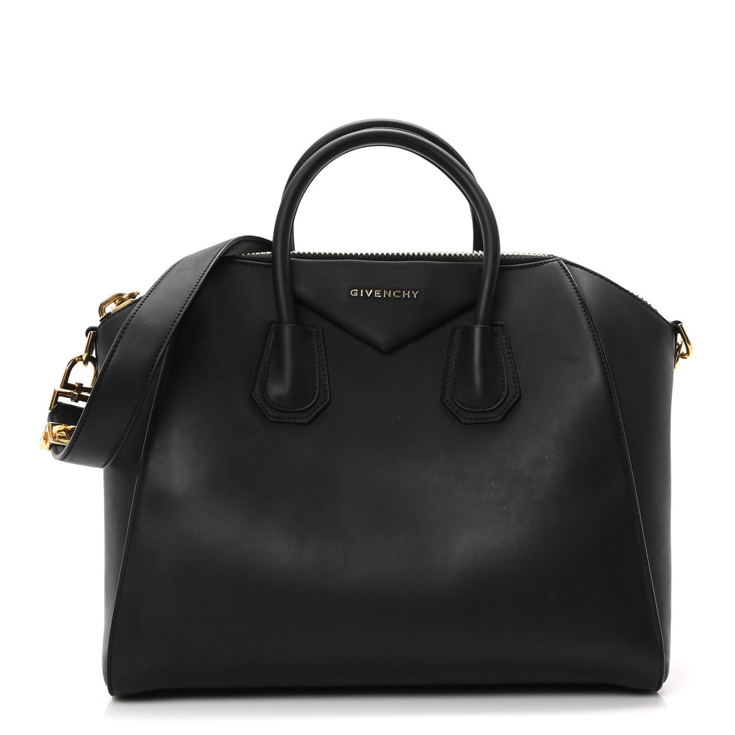 Rubber Effect Calfskin Antigona Black