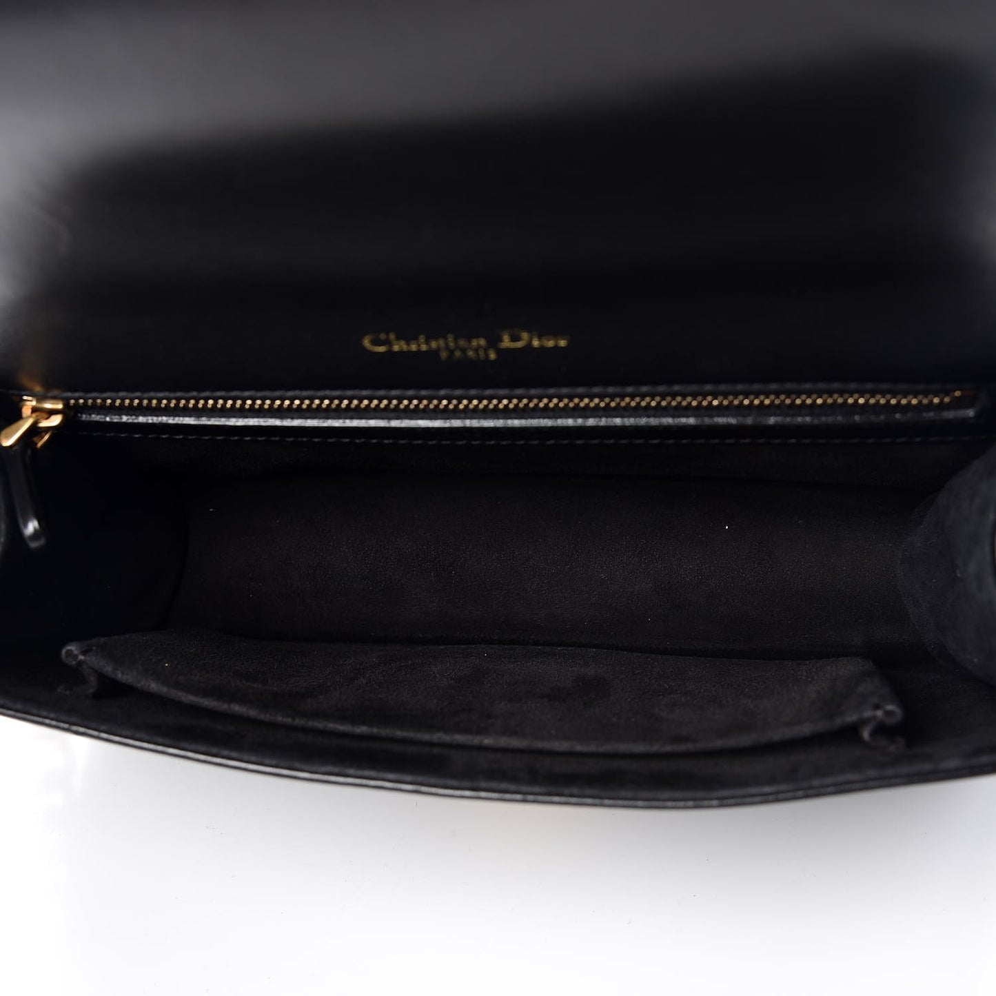 Lambskin Studded Medium Diorama Flap Bag Black