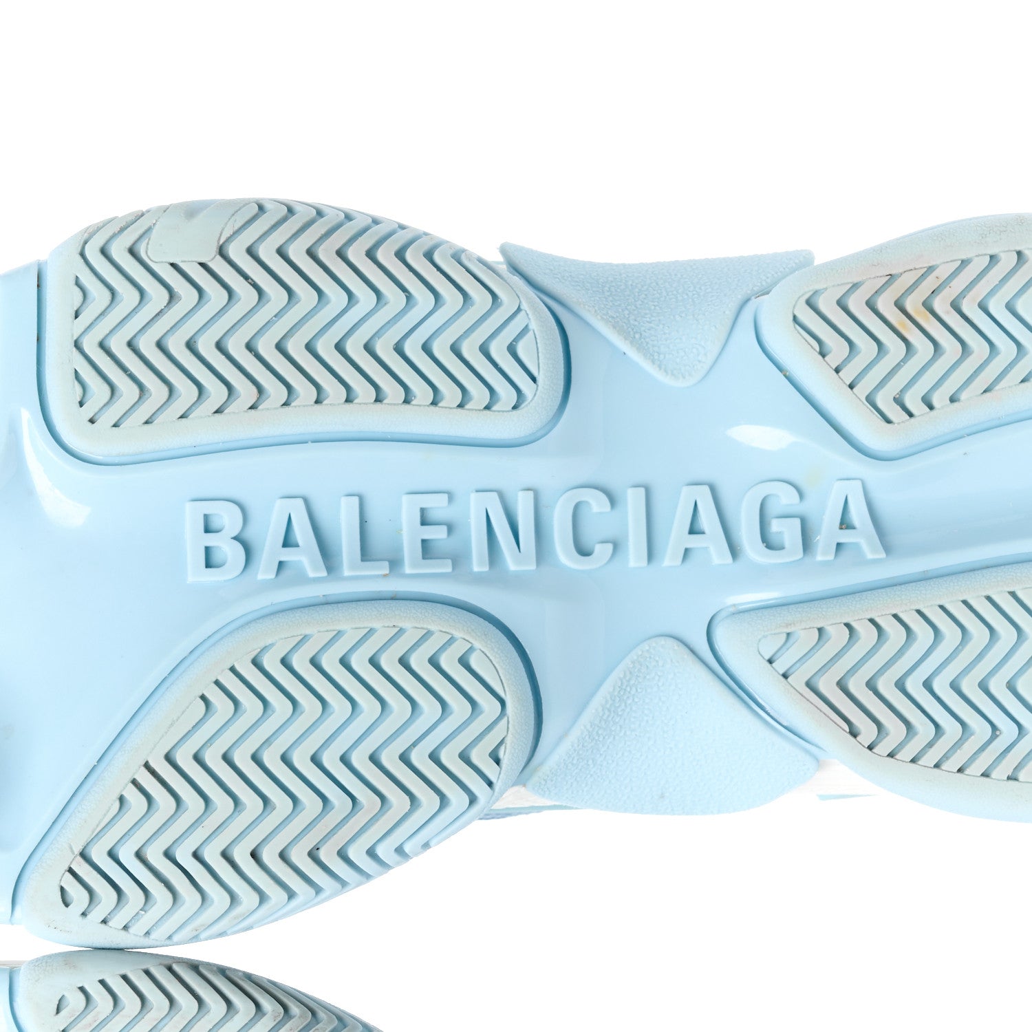 Balenciaga Fabric Mesh Mens Triple S Sneakers 44 Light Bleu White 6 of 9