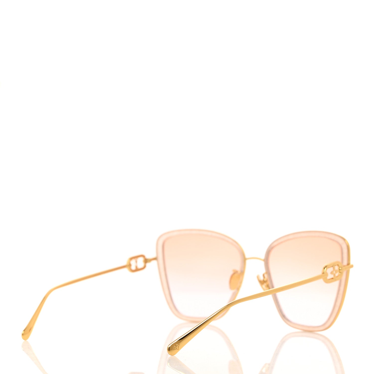 Louis Vuitton Metal LV Link One Cat Eye Sunglasses Z1771E Pink Glitter 4 of 7