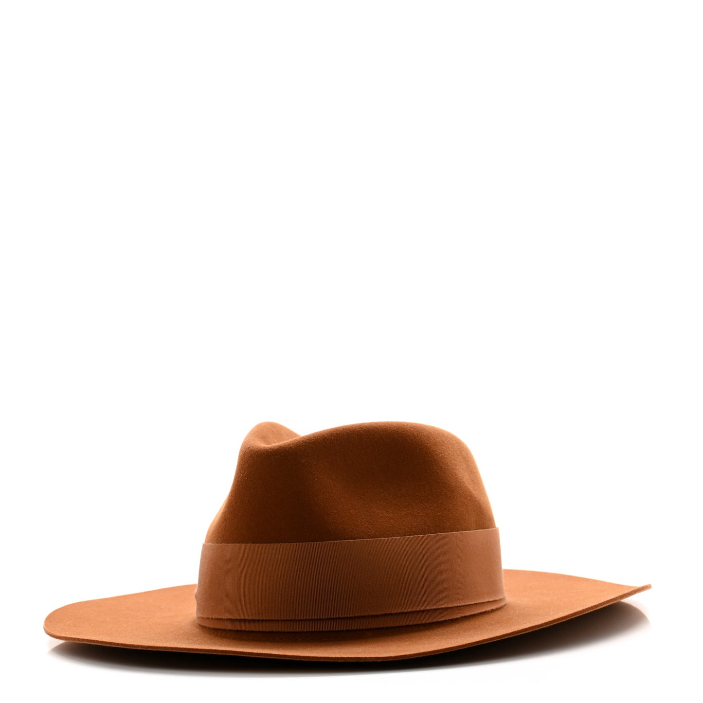 Rabbit Felt Laquered Gold Faubourg Pop H Hat 56 Marron Chutney