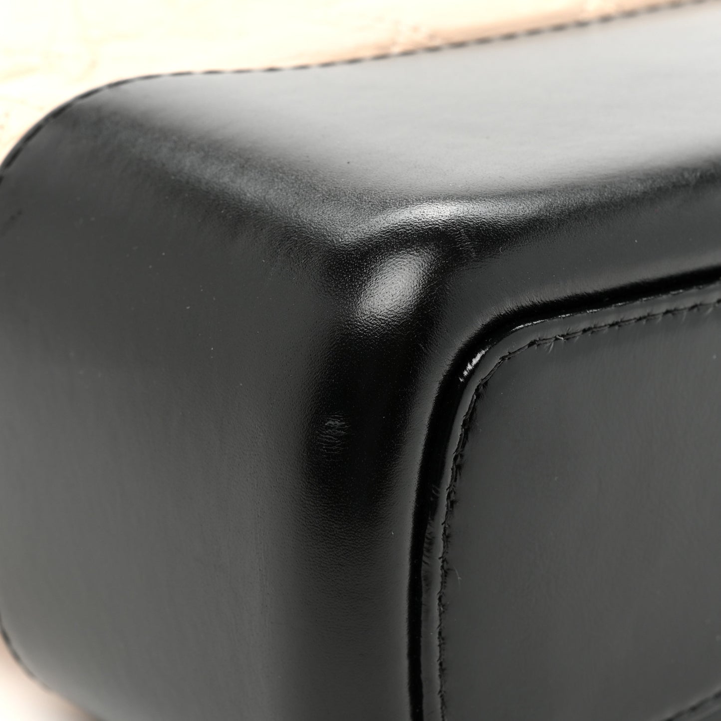 Aged Calfskin Quilted Large Gabrielle Hobo Beige Black