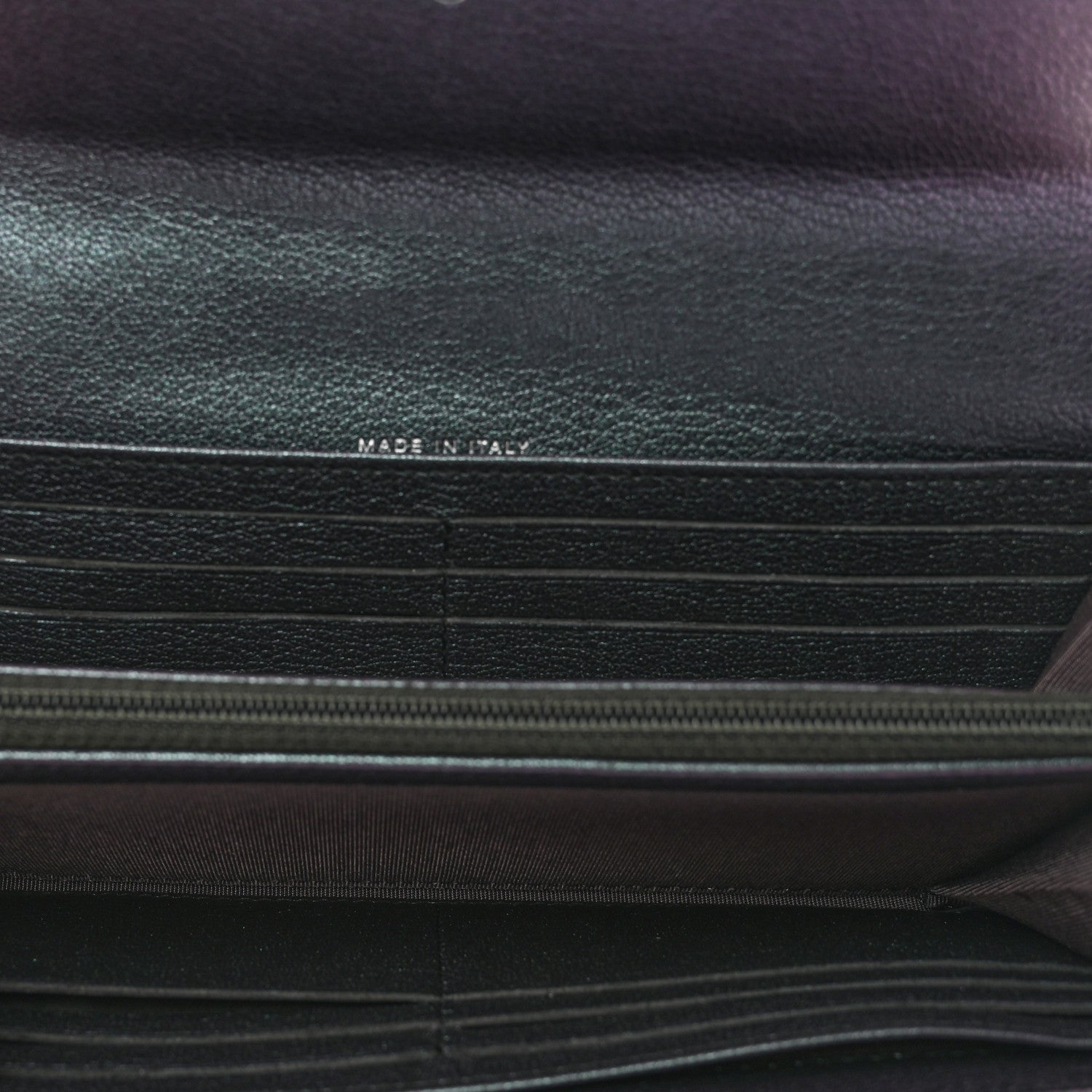 Chanel Iridescent Goatskin Quilted Large Flap Wallet Purple 5 of 9