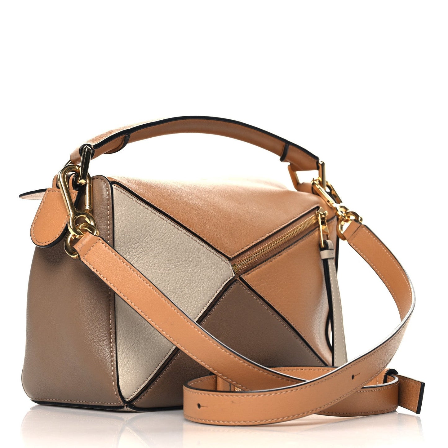 Calfskin Small Puzzle Bag Warm Desert Mink
