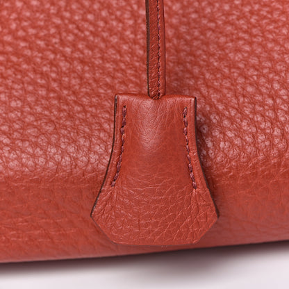 Hermes Taurillon Clemence Birkin 35 Rouge Venetian 20 of 46