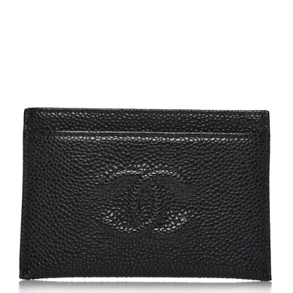 Chanel Caviar Timeless CC Card Holder Black 1 of 9