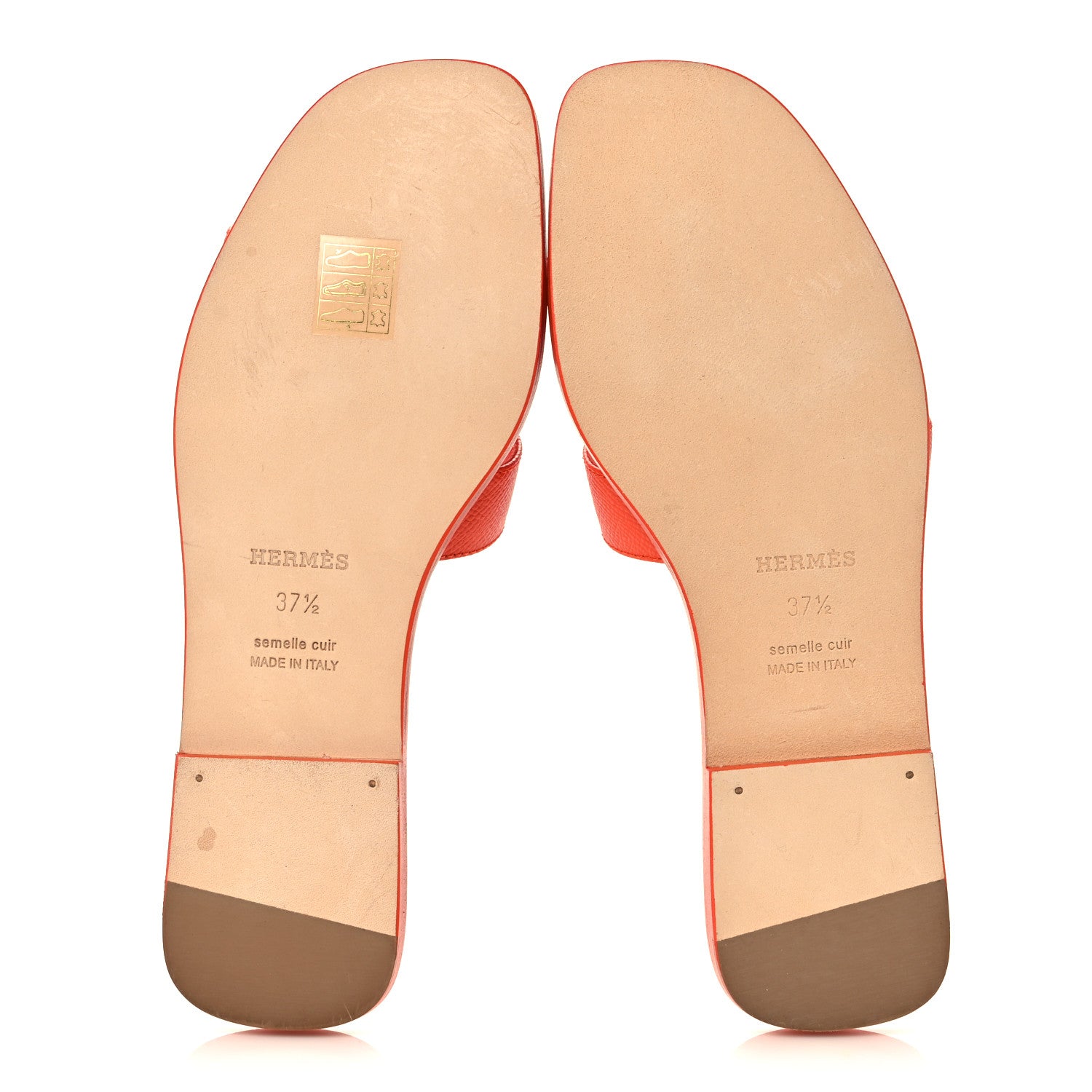 Hermes Epsom Oran Sandals 37.5 Orange Poppy 5 of 11