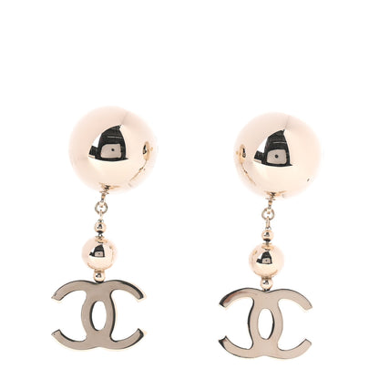 Chanel Metal CC Drop Earrings Gold 1 of 5