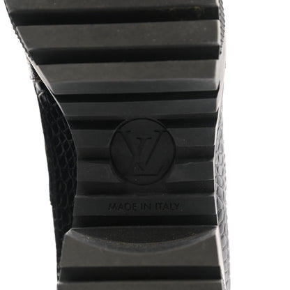 Louis Vuitton Suede Calfskin Monogram Laureate Platform Desert Boots 38 Black 6 of 9