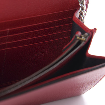 Gucci Calfskin Web Mini Dionysus Chain Wallet Hibiscus Red 6 of 9