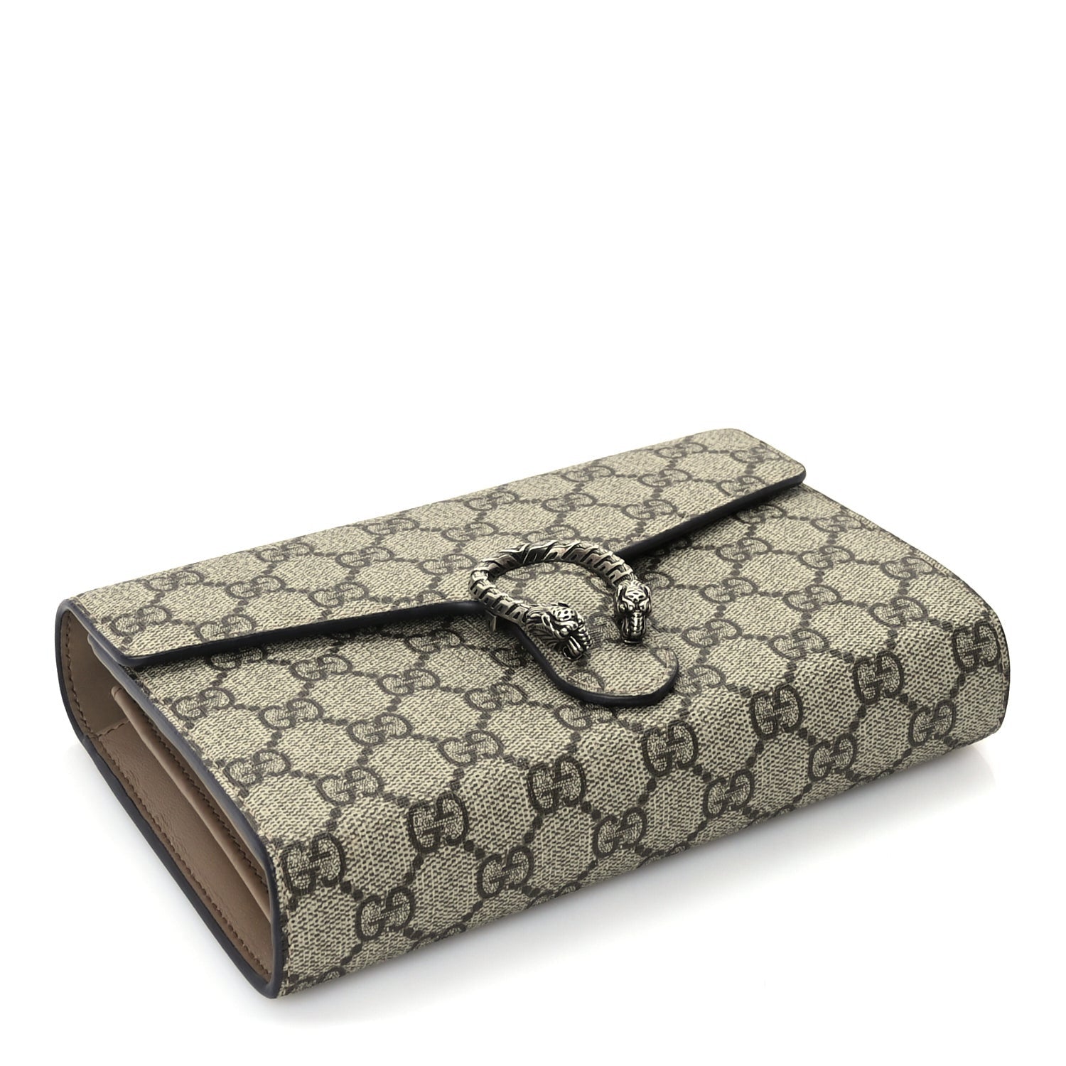 Gucci GG Supreme Monogram Mini Dionysus Chain Wallet Beige Taupe 4 of 9