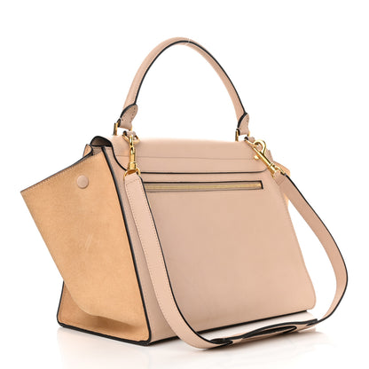 Celine Smooth Calfskin Suede Medium Trapeze Dune 2 of 19