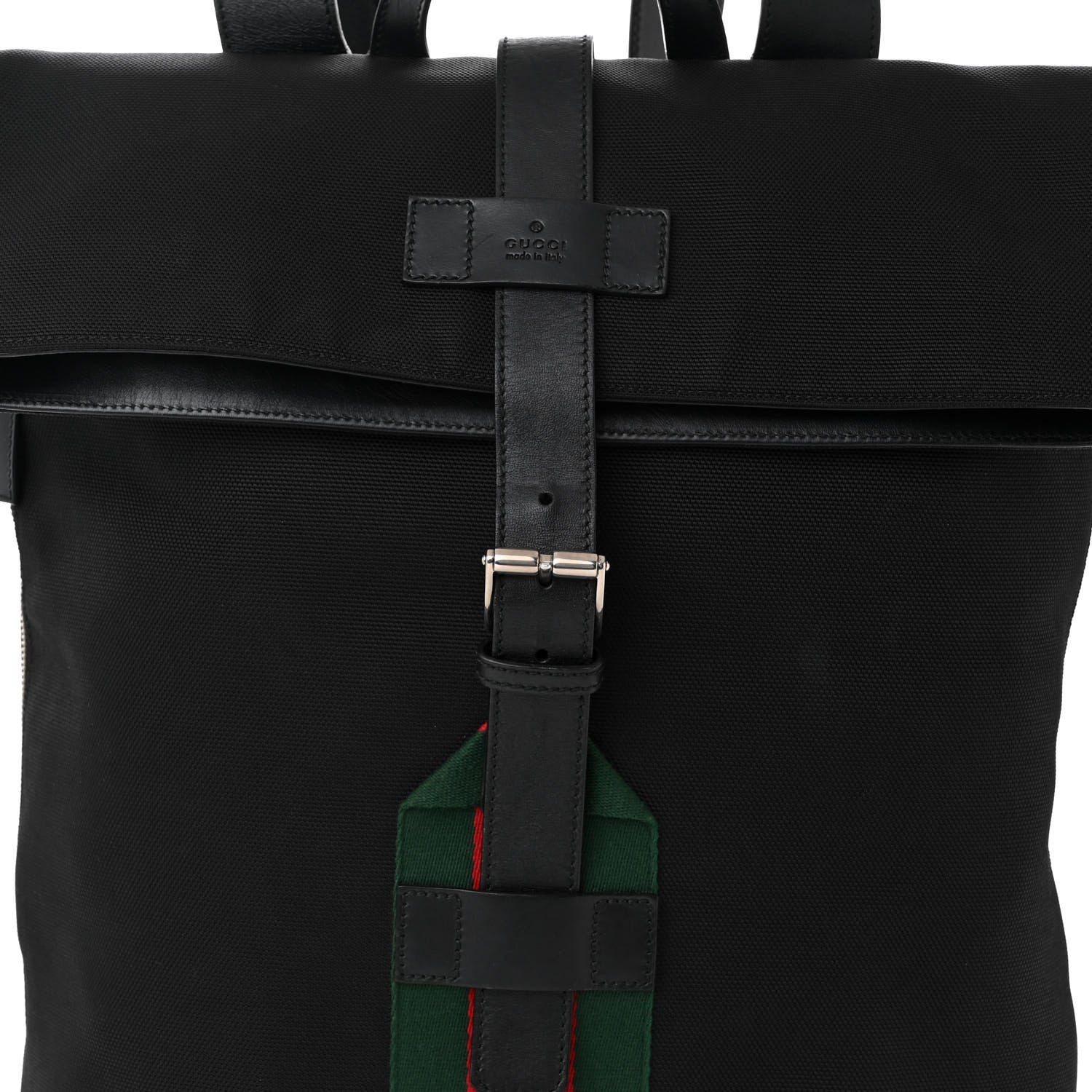 Gucci Techno Canvas Web Single Buckle Backpack Black 8 of 10
