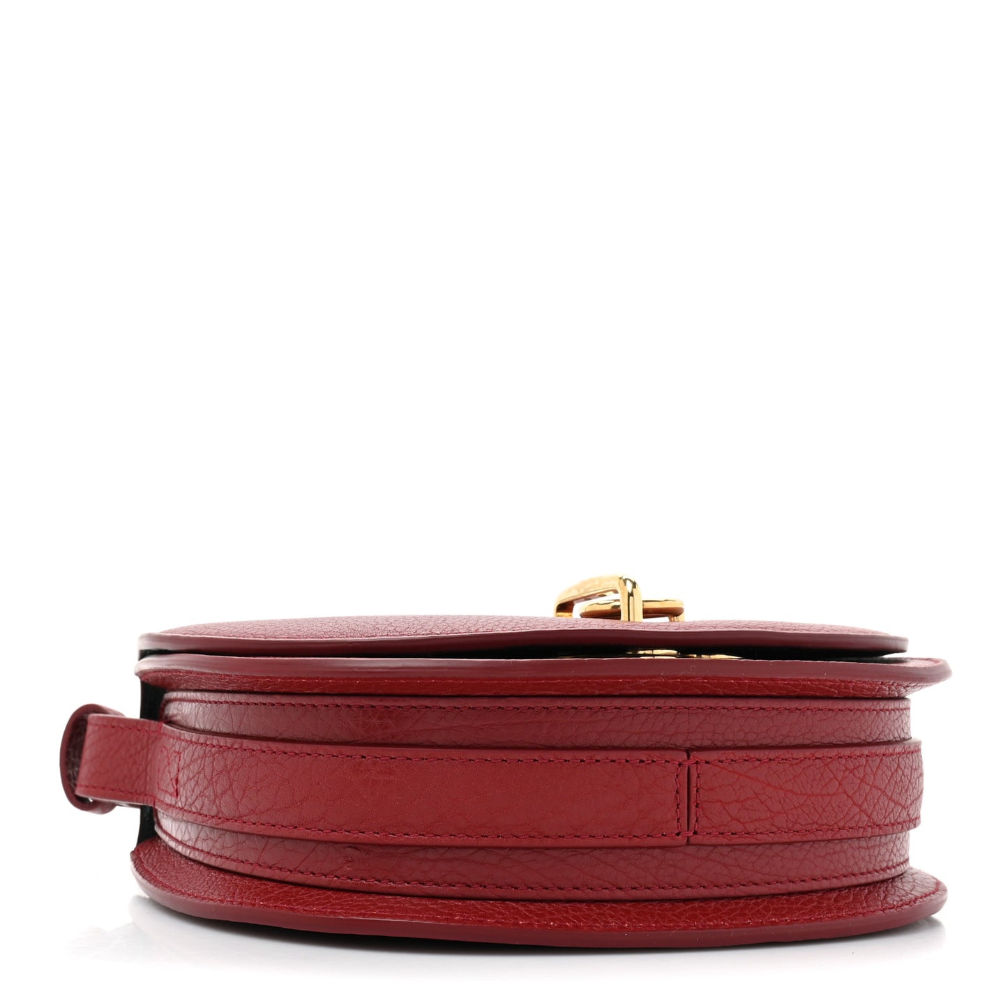 Calfskin Mini Rocking Horse Crossbody Dark Red