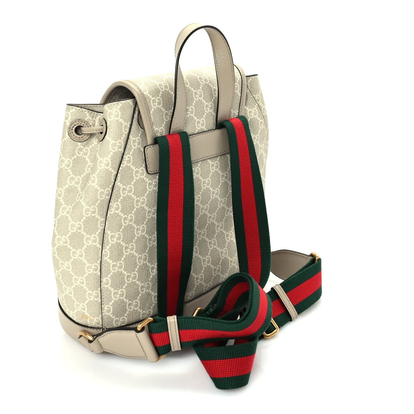 GG Supreme Monogram Azalea Calfskin Retro Interlocking G Buckle Backpack Beige Mystic White