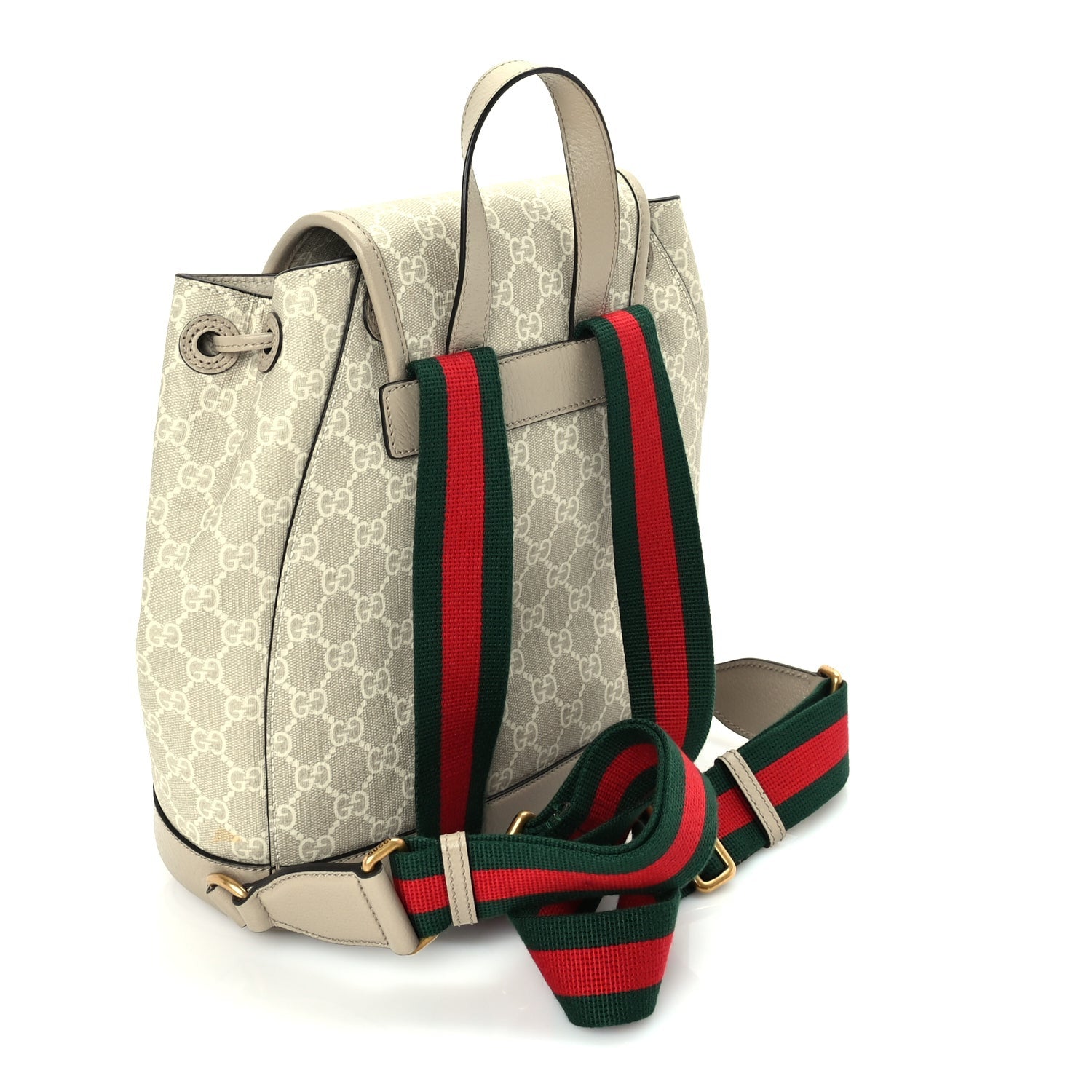 Gucci GG Supreme Monogram Azalea Calfskin Retro Interlocking G Buckle Backpack Beige Mystic White 2 of 8