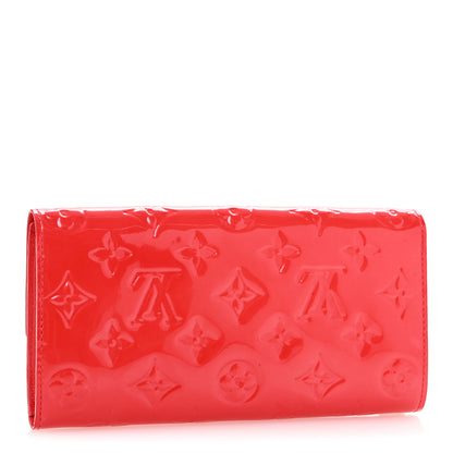 Louis Vuitton Vernis Sarah Wallet Rouge Grenadine 3 of 10