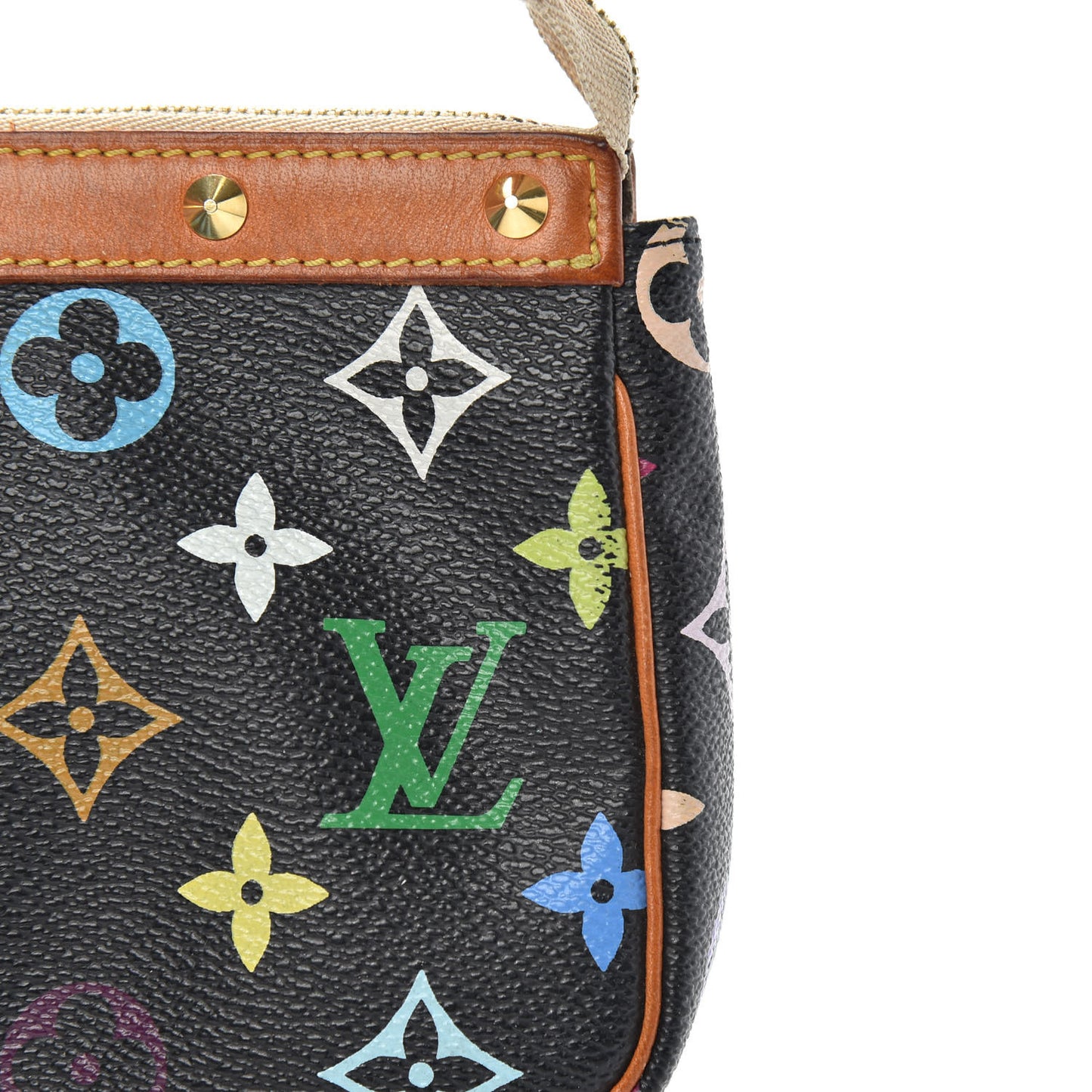 Monogram Multicolor Pochette Accessories Black