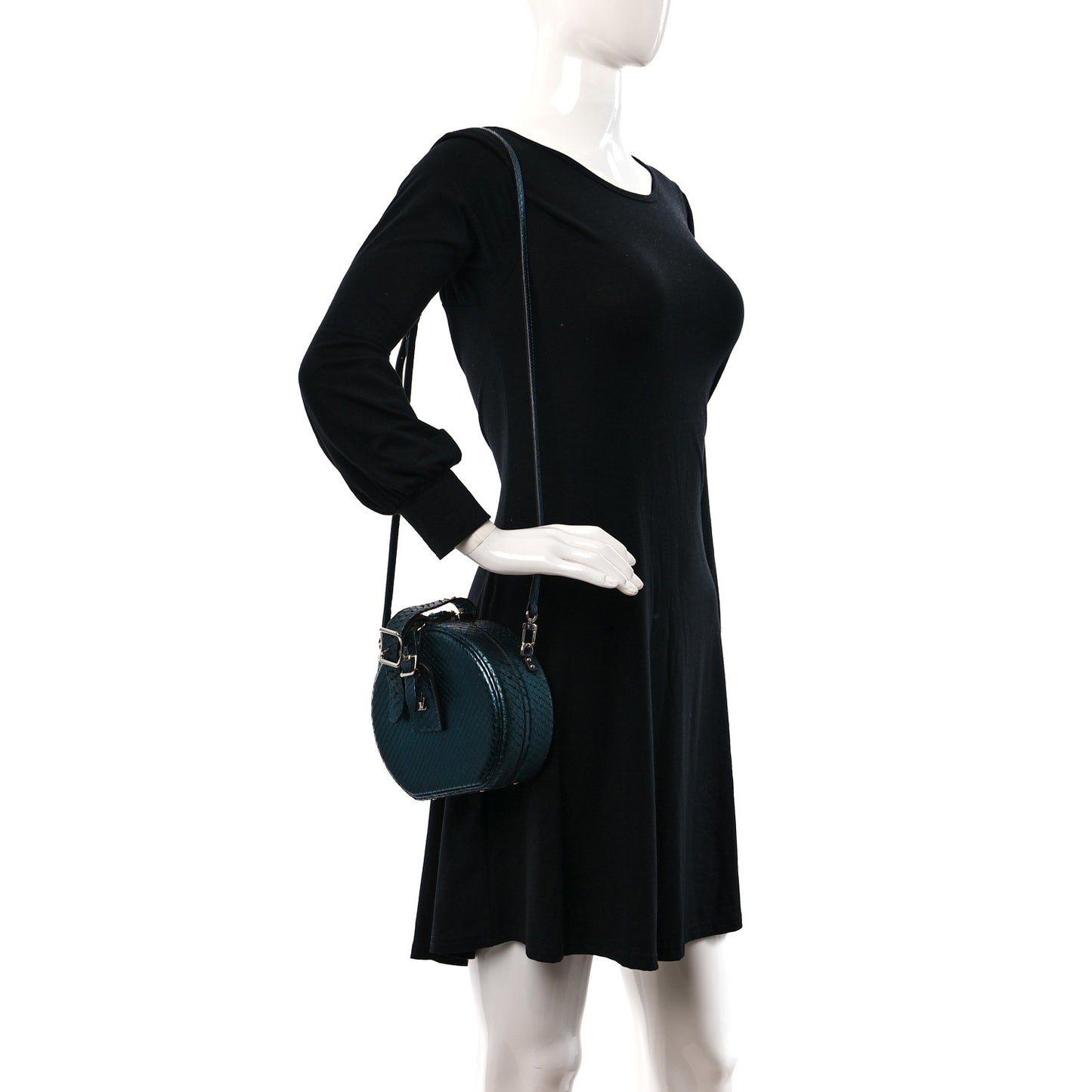 Snakeskin Petite Boite Chapeau Deep Green