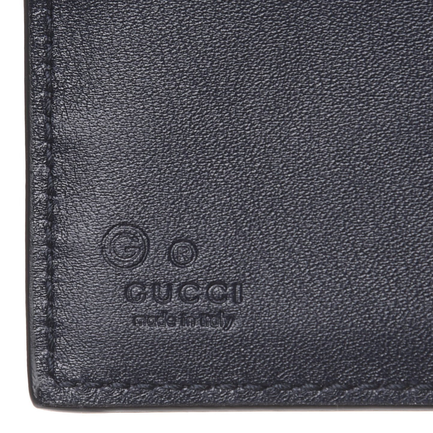 Microguccissima Bi-Fold Wallet Navy Blue