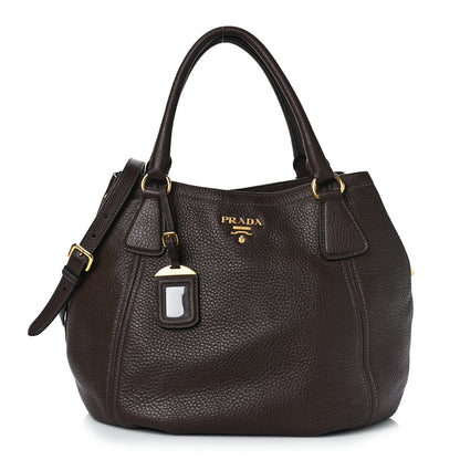Prada Vitello Daino Tote Caffe 1 of 8