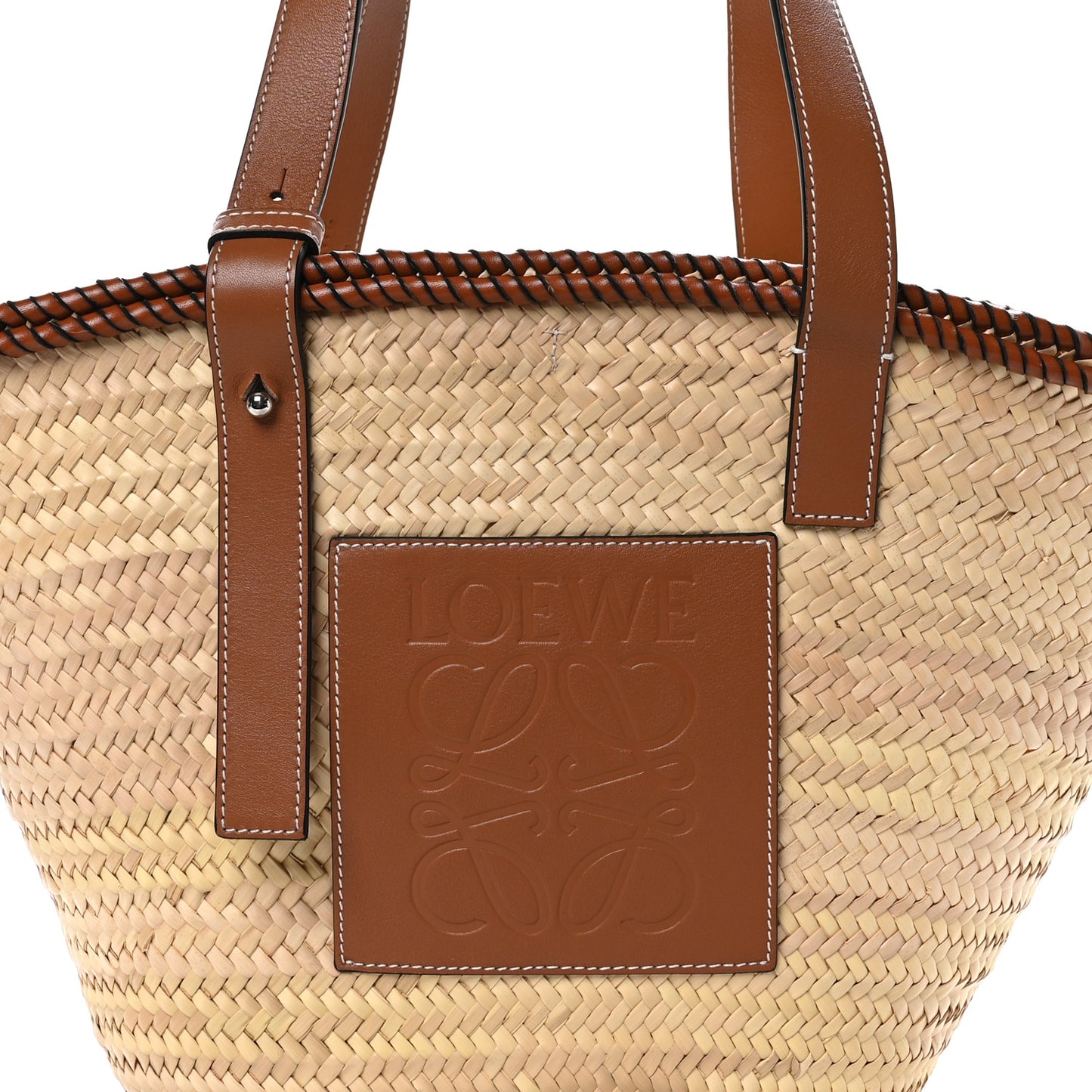 Raffia Basket Tote Bag Natural Tan