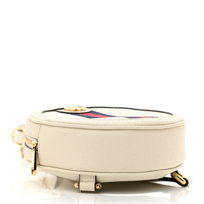 Gucci Textured Calfskin Web Mini Ophidia Round Backpack Mystic White 4 of 8