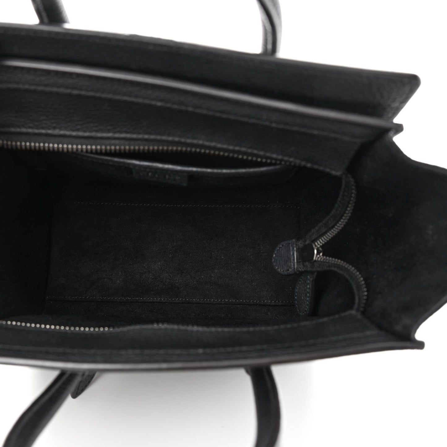 Drummed Calfskin Nano Luggage Black