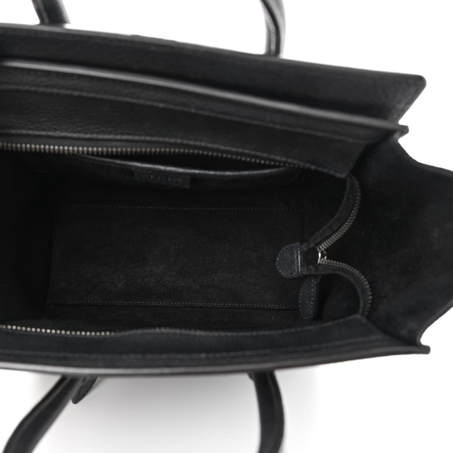 Celine Drummed Calfskin Nano Luggage Black 5 of 18