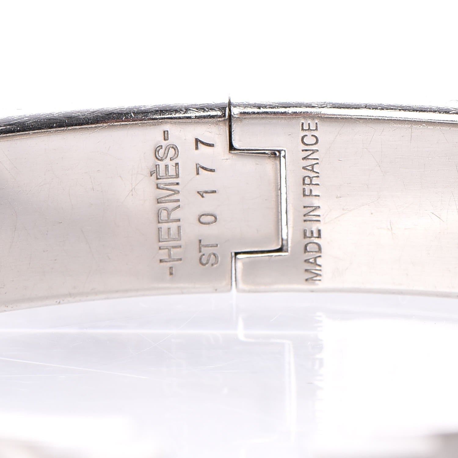 Hermes Enamel Narrow Clic Clac H Bracelet PM White 4 of 6