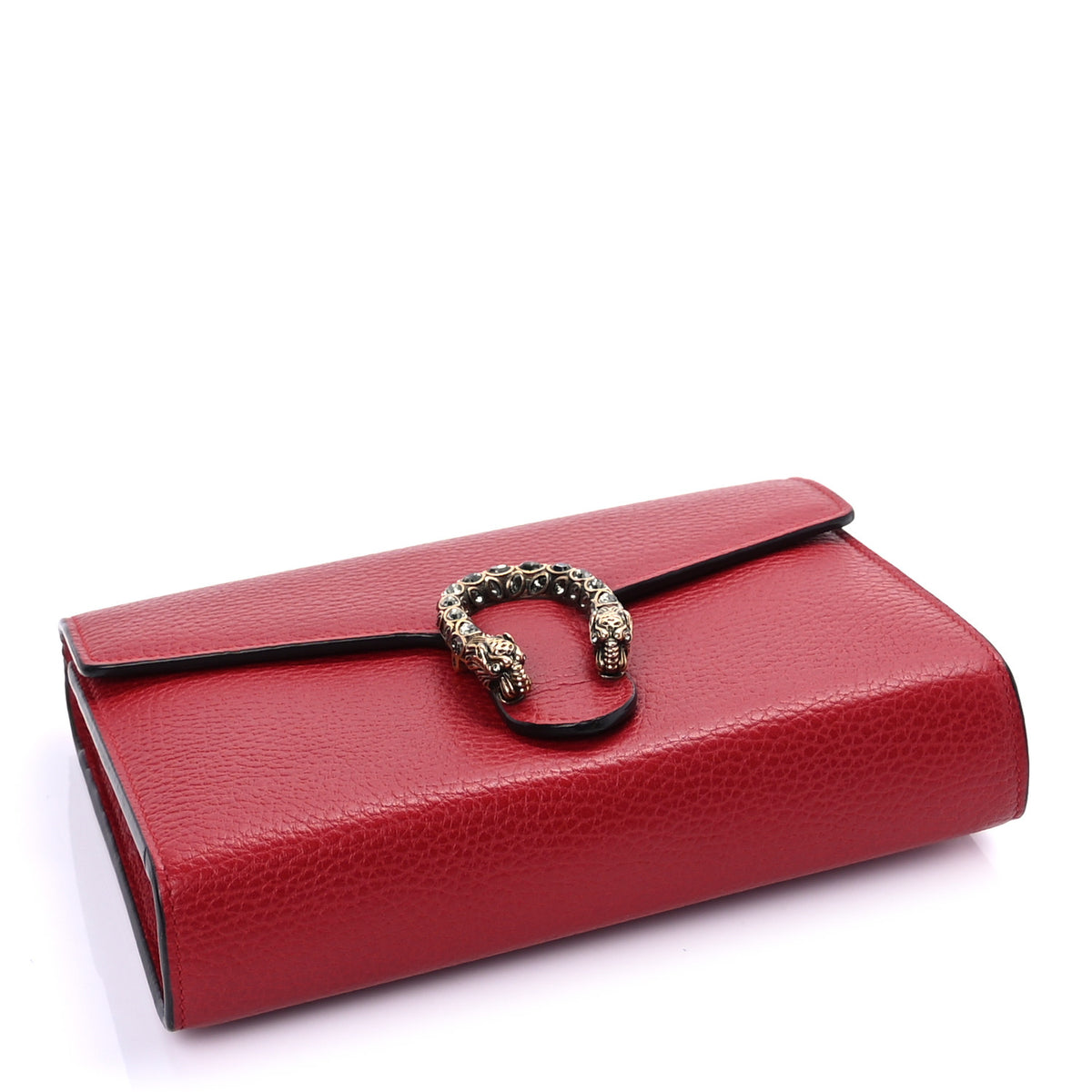 Gucci Calfskin Mini Dionysus Chain Wallet Hibiscus Red 3 of 8