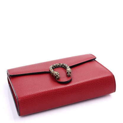 Gucci Calfskin Mini Dionysus Chain Wallet Hibiscus Red 3 of 8