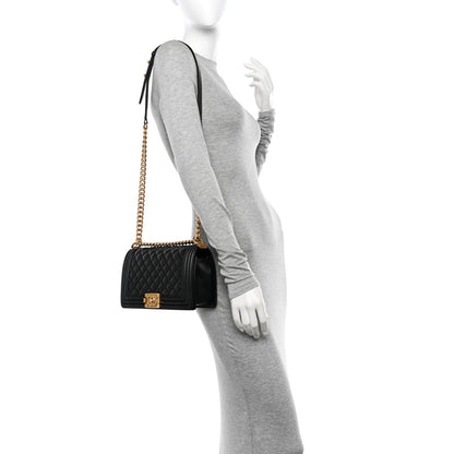 Chanel Lambskin Quilted Medium Boy Flap Black 2 of 13