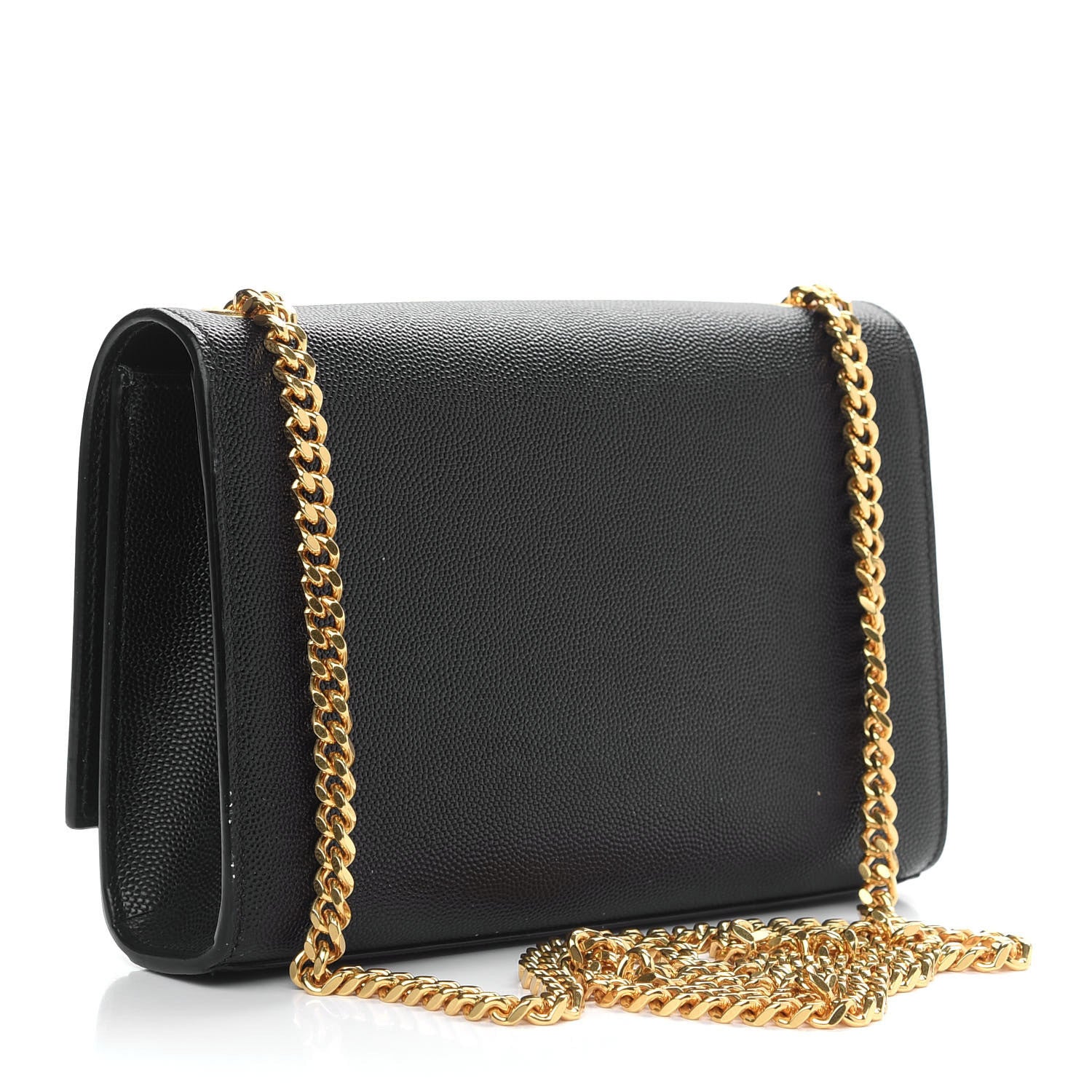 Saint Laurent Grain De Poudre Small Monogram Kate Satchel Black 3 of 8