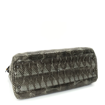 Fendi Snakeskin Large Peekaboo Iconic Satchel Green 3 of 8
