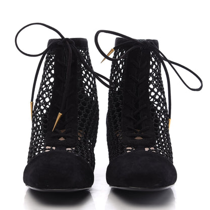 Christian Dior Suede Resille Naughtily-D 30mm Ankle Boots 38 Black 2 of 10