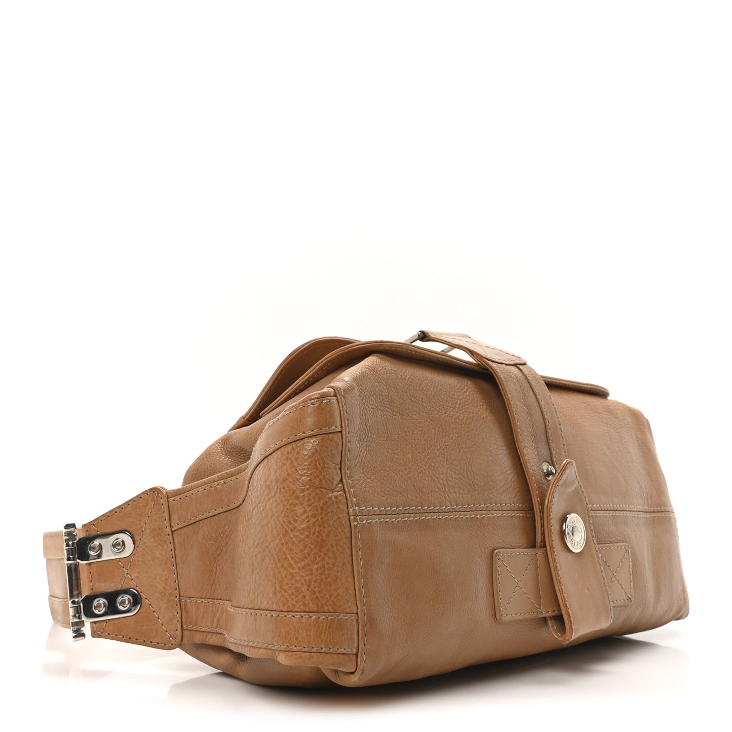 Calfskin Flight East West Bag Camel