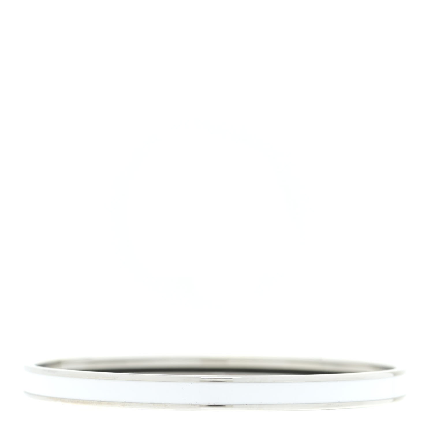 Hermes Enamel Printed Extra Narrow Bracelet 62 White 3 of 5