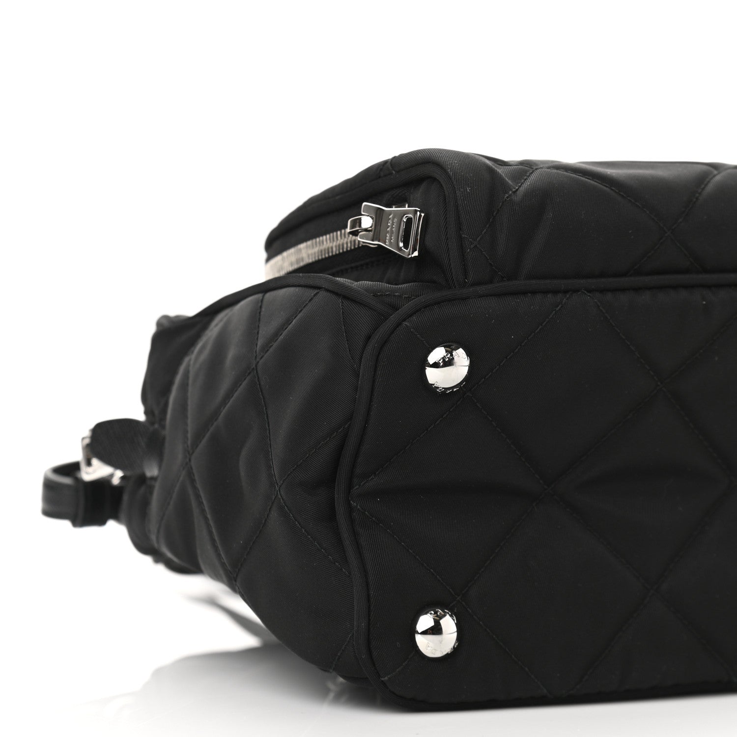 Prada Nylon Tessuto Impuntu Quilted Backpack Black 8 of 9