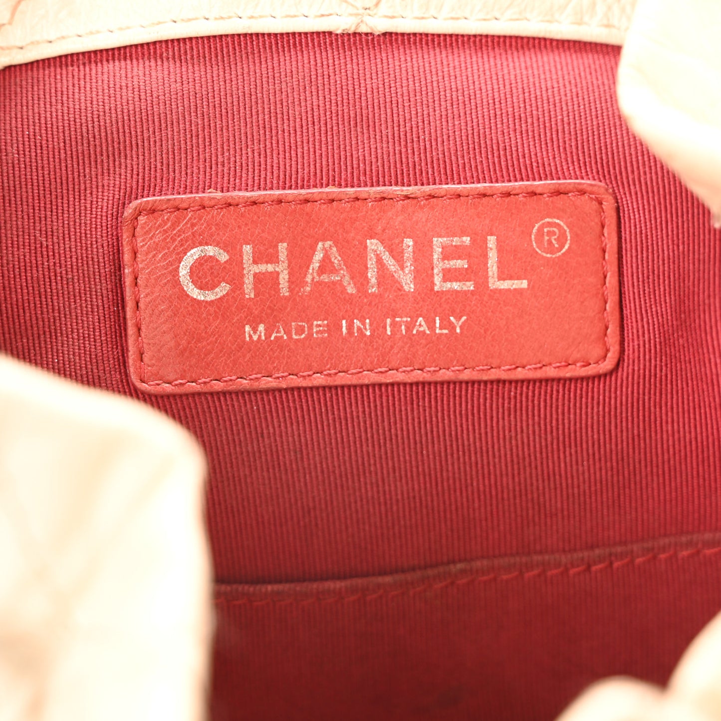 Aged Calfskin Quilted Small Gabrielle Backpack Black White