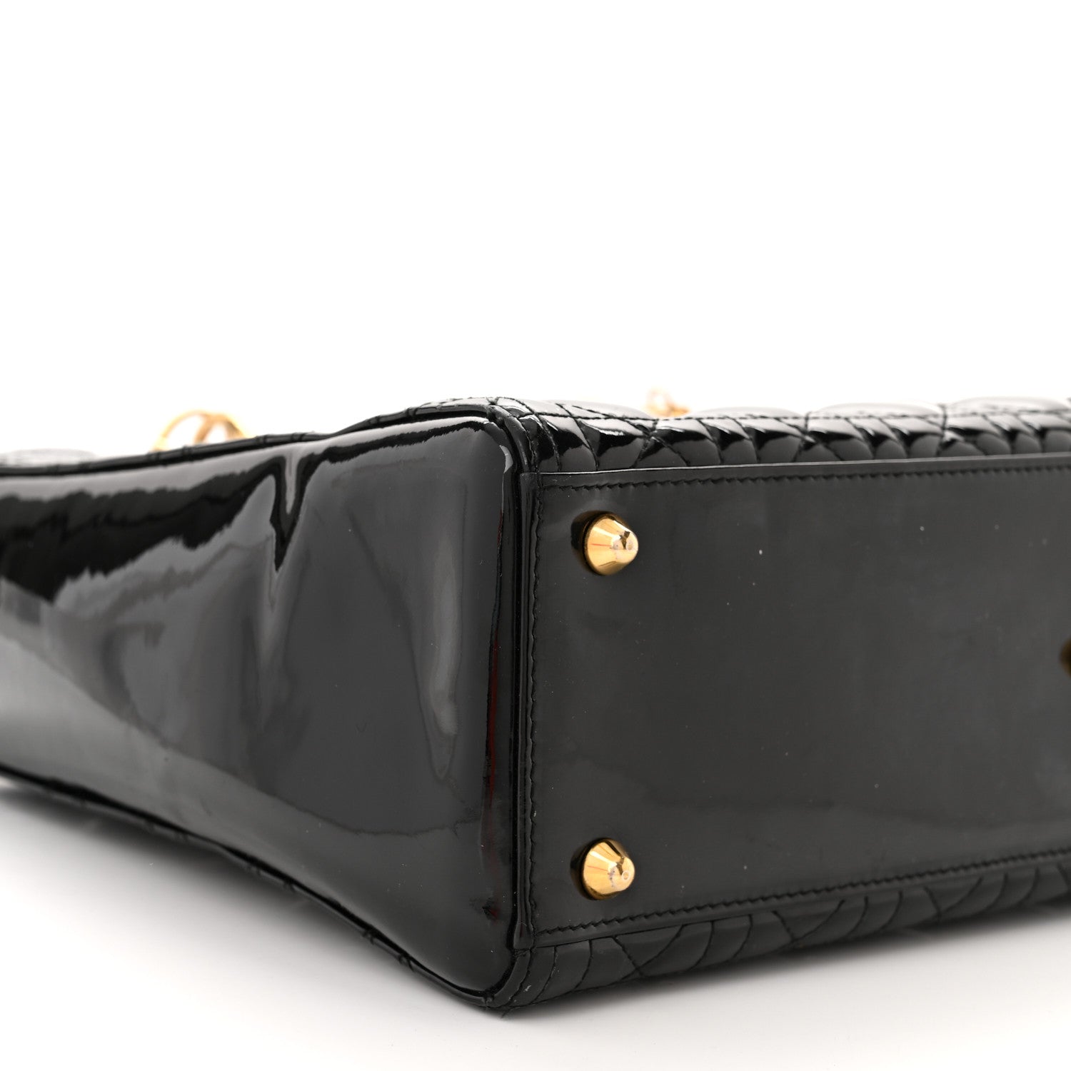 Christian Dior Patent Cannage Large Lady Dior Black 9 of 15