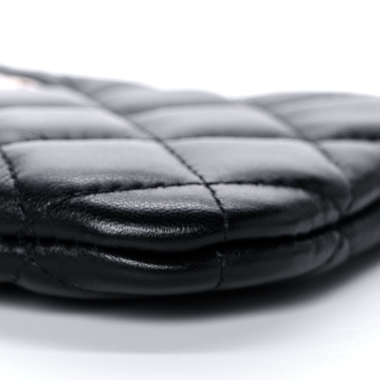 Chanel Lambskin Quilted Small No. 5 Cosmetic Case Black 10 of 11